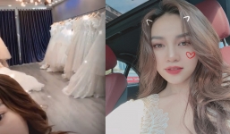Ninh Dương Lan Ngọc đi thử đồ tại studio váy cưới sau nghi vấn được cầu hôn