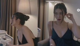 Không còn là bạn gái Ngô Kiến Huy, Khổng Tú Quỳnh thoải mái làm 'gái hư' diện đồ không nội y