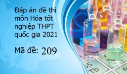 Đáp án đề thi môn Hóa tốt nghiệp THPT Quốc Gia 2021 mã đề 209