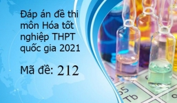Đáp án đề thi môn Hóa tốt nghiệp THPT Quốc Gia 2021 mã đề 212