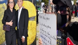 Xuất hiện người lạ trong đám tang ca sĩ Phi Nhung cầm tấm biển với dòng chữ đặc biệt