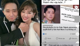 Vận đen kéo dài, Trấn Thành bị đồn ly hôn với Hari Won, lý do còn gây phẫn nộ hơn