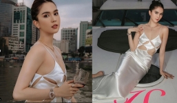 Diện váy cắt xẻ hiểm hóc, Ngọc Trinh xấu hổ vì bị bóc phốt nhược điểm