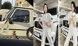 Xôn xao hình ảnh Hiền Hồ lái G63 đi mua sắm vội vàng rời đi bằng xe máy khi bị bắt gặp