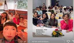 'Camera giấu kín' phơi bày nhan sắc thật của Diễm My, Đoàn Thiên Ân, Nhã Phương trong buổi họp báo