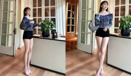 Thiều Bảo Trâm khoe chân dài thẳng tắp khiến CDM trầm trồ