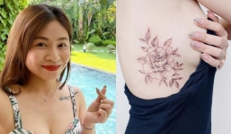 MC 'Chúng tôi là chiến sĩ' Hoàng Linh bỏ xiêm y khoe hình xăm ở vị trí đặc biệt