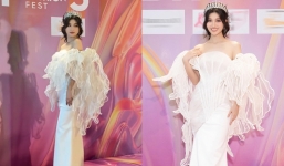 Á hậu Phương Nhi lọt ống kính 'team qua đường', nhan sắc ra sao khiến fan 'xỉu lên xỉu xuống'