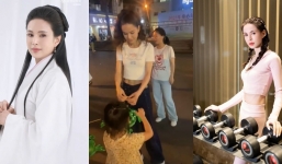 Nhan sắc đáng ngưỡng mộ của 'Tiểu Long Nữ' Lý Nhược Đồng ở tuổi 56 qua ảnh chụp lén