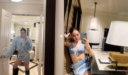 Hậu vướng tin đồn sinh con, Bảo Anh diện đồ kiệm vải hết mức khoe sắc vóc 'mòn con mắt'