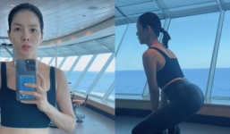 Lệ Quyên khoe dáng trong phòng tập, đường cong gây thương nhớ