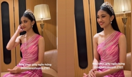 Á hậu Minh Kiên lọt ống kính 'team qua đường', nhan sắc qua camera thường gây chú ý