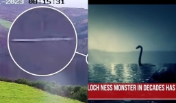 Kinh ngạc: Thợ săn quái vật hồ Loch Ness bắt được khoảnh khắc sinh vật lạ phóng đi 'như ngư lôi' 
