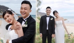 Lê Âu Ngân Anh tung ảnh cưới cực đẹp, nhan sắc cô dâu chú rể xứng tầm 'cực phẩm'