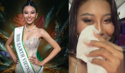 Thạch Thu Thảo hiện diện với đầu tóc ướt nhẹp tại Miss Earth 2022: Chuyện gì vậy?