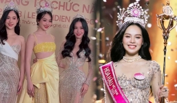 Hoa hậu Thanh Thủy gây xôn xao với khoảnh khắc đứng cạnh 2 á hậu