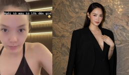 Gương mặt mộc của Minh Hằng khi đang mang thai đôi