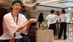 Lộ khoảnh khắc hạnh phúc của vợ chồng Song Joong Ki tại Cannes, tài tử yêu chiều vợ khiến ai nấy ghen tỵ