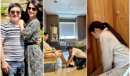 Sao Việt 1/6: Cường Đô La ngồi khụy chăm sóc vợ mới sinh, hình ảnh không ngờ của Thùy Tiên trước tin thắng kiện