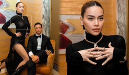 Hồ Ngọc Hà gặp sự cố trang phục khi hiện diện bên cạnh ông xã Kim Lý