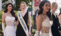 Hoa hậu Thiên Ân đọ sắc với 'búp bê sống' người Đức: Bị 'át vía' nhưng vẫn ghi điểm mạnh