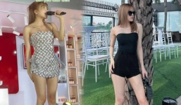 Thiều Bảo Trâm đi chân trần, khoe dáng nức nở ngay trên sân khấu âm nhạc
