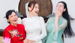 Phương Oanh cùng 2 mẹ chồng thử áo dài ăn hỏi: Vô tình hé lộ mối quan hệ giữa mẹ chồng - nàng dâu