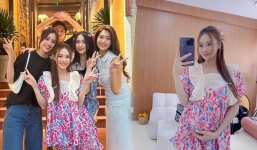 'Mẹ bầu' Nhã Phương tự tin đọ sắc cùng hội chị em Thiên Ân, Tiểu Vy, Hòa Minzy
