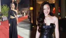 Phương Oanh xuất hiện lộng lẫy tại sự kiện, lộ nhan sắc thật qua ống kính 'người qua đường'