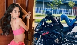 Thái độ của Ngọc Trinh sau khi bị xử phạt vì hành vi lái xe mô tô không an toàn