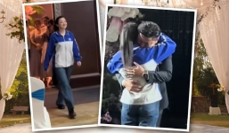 Cô dâu xuất hiện tại lễ cưới với đồng phục học sinh khiến quan khách sững sờ: Chú rể bật khóc