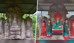 Tượng Phật 1.400 tuổi bị phá hủy dưới tay dân làng sau hành động thể hiện sự biết ơn