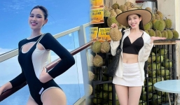 Đỗ Thị Hà khoe dáng trong đồ 1 mảnh, thân hình đồng hồ cát khiến ai nấy khó rời mắt