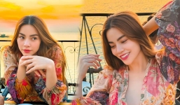 Hồ Ngọc Hà lên đồ màu mè đón hoàng hôn, vẻ đẹp của mẹ 3 con khiến dân tình không nói nên lời