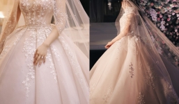 Váy cưới đính 28.000 pha lê, đá quý của Rich kid Trinh Hoàng