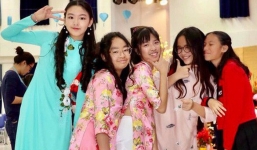 Con gái Quyền Linh lần đầu catwalk với áo dài, thần thái như hoa hậu