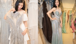 Quỳnh Như khoe vẻ gợi cảm trong trang phục dạ hội