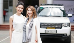 Xế hộp của ông Đặng Lê Nguyên Vũ đưa đón hai mỹ nhân Sài Thành đi tặng sách