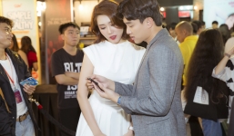 Quốc Trường thân thiết như hình với bóng bên Thúy Ngân tại sự kiện