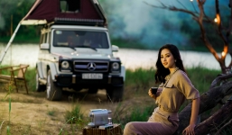Hoa hậu Tiểu Vy được Mercedes G55 của vua cafe Đặng Lê Nguyên Vũ đưa đón tại M’drak
