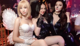 Bà xã Tuấn Hưng mặc nóng bỏng đi bar chỉ sau hơn 2 tháng sinh con