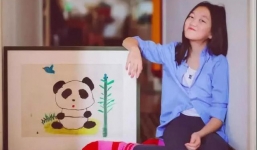 Bức tranh vẽ năm lên 7 tuổi của con gái Vương Phi - Lý Á Bằng được bán với giá 3 tỷ