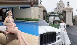 Cô dâu đeo vàng trĩu cổ tại Nam Định mặc bikini khoe bụng bầu vượt mặt