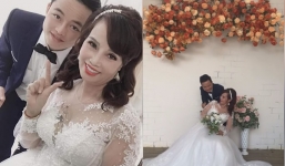 Cô dâu 62 lại mặc váy cưới sánh đôi bên chú rể 26 kỷ niệm 1 năm ngày về chung một nhà