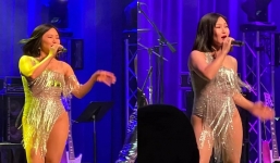 Hương Tràm lộ body tròn trịa khi biểu diễn tại Mỹ, fan bênh vực 'chỉ cần hát live hay là được'