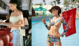 HH Kỳ Duyên lộ vóc dáng thật qua clip quay lén, gây choáng với vòng eo nhỏ đến siêu thực