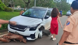 Nữ tài xế 'ma men' lái xe nổ bánh, bỏ chạy ở Bình Phước bị xử phạt số tiền lớn
