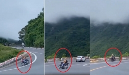 Ôm cua khi đổ đèo Hải Vân, nam thanh niên bay người xuống vực