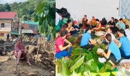 Nghệ An: Xúc động cảnh người dân thức trắng đêm nấu bánh tét gửi tặng bà con vùng lũ