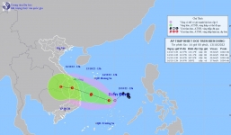 Áp thấp nhiệt đới có thể thành bão giật tới cấp 10, hướng vào Quảng Trị đến Phú Yên
